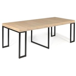 Table console extensible TORONTO 10 personnes 235 cm design industriel - Bois-clair