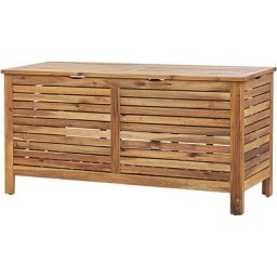 Boîte de Rangement de Jardin en Bois Clair Acacia Extérieur 130 x 64 cm Riviera - Bois clair