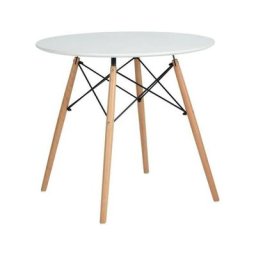 Table à Manger, Table en Bois Table Ronde Salle Manger 70 cm, Bout de Canapé pour Salon, Pieds en