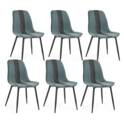 Chaises de Salle à Manger, Chaise cuisine en Tissu avec Pieds en Métal, Salle à Manger (Lac