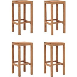 Tabourets de bar lot de 4 bois de teck solide vidaXL - N/A