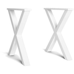 Support - Pieds - Chevalet - en Forme de x - Pieds de table en bois massif - Salon - Salle à manger