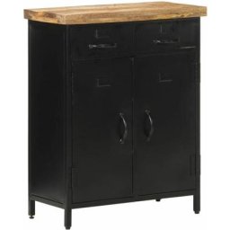 Buffet 60x30x76 cm Bois de manguier brut Vidaxl Brun