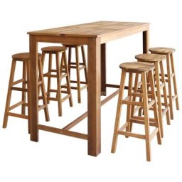 Table et tabourets de bar 7 pcs Bois d'acacia massif Vidaxl n/a