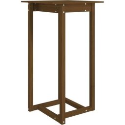 Table de bar Marron miel 60x60x110 cm Bois massif de pin Vidaxl Honey brown