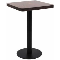 Table de bistro Marron foncé 50x50 cm mdf Vidaxl Dark brown and black