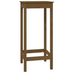 Table de bar Marron miel 50x50x110 cm Bois massif de pin Vidaxl Honey brown