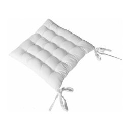 Galette de chaise piquée 40x40cm - 40x40cm - Blanc