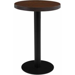 Table de bistro Marron foncé 50 cm mdf Vidaxl Dark brown and black