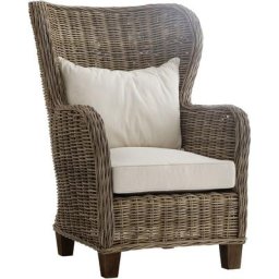 King Fauteuil en rotin naturel, gris.