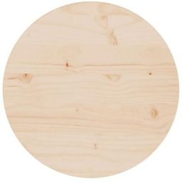 Plateau De Table Dessus de table | Ø40x2,5 cm Bois de pin massif 31861 - Brun