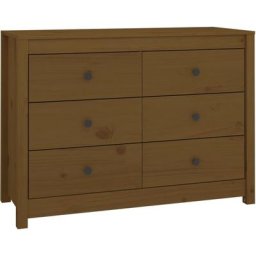 Armoire latérale Marron Miel 100x40x72 cm Bois de pin massif vidaXL - marron miel