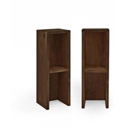 Pack 2 table d'appoint Lina petite noyer