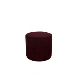 Grand Pouf, Bout De Canapé Tabouret Salon Chambre Tabouret Rond Velours Côtelé Bordeaux Lie de Vin