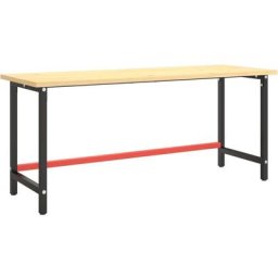 Inlife - Pied d¡¯¨tabli Cadre de banc de travail Support Table de travail Noir et rouge mat