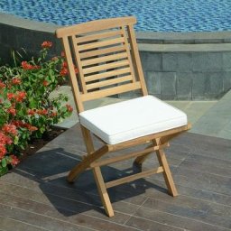 Teck'attitude - Coussin crème pour chaises et fauteuils pliants - Crème