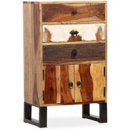 Buffet Bois massif de Sesham 50 x 30 x 86 cm Vidaxl Brun