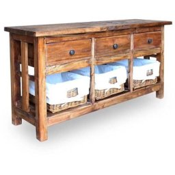 Buffet Bois de récupération massif 100 x 30 x 50 cm Vidaxl Brun