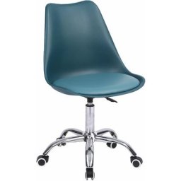 Chaise de bureau réglable en hauteur bleue anne - Bleu