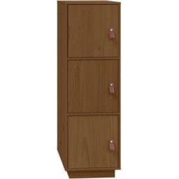 Buffet haut Marron miel 34x40x108,5 cm Bois massif de pin Vidaxl marron miel