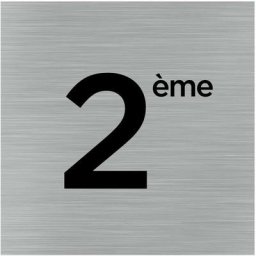 Signaletique.biz France - Pictogramme 2ème étage (Q1067). Signalisation Porte 150 x 150 mm.