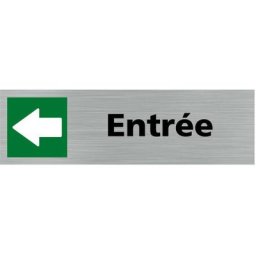 Signaletique.biz France - Pictogramme Entrée flèche vers la gauche (Q0296). Signalisation Porte