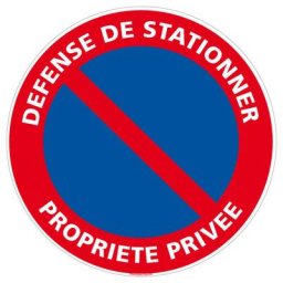 Signaletique.biz France - Panneau Défense de Stationner Propriété Privée - Plastique pvc 1 mm