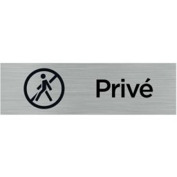 Signaletique.biz France - Pictogramme prive (Q0076). Signalisation Porte - 170 x 50 mm
