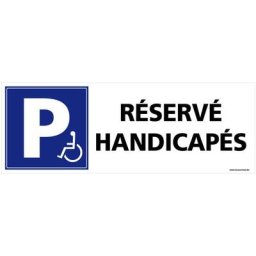 Signaletique.biz France - Panneau Parking Réservé Handicapés pmr. Stationnement pmr. Sticker