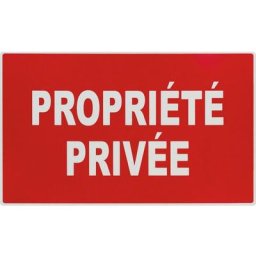 Panneau de signalisation rectangulaire - Propriété privée Novap