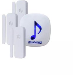 Ultra Secure - Pack alerte d'ouverture sans-fil 300m - 3 Détecteurs autonomes + 1 Carillon 35