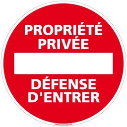 Signaletique.biz France - Panneau de Signalisation pvc 1 mm. Panneau Interdiction. Panneau Parking,