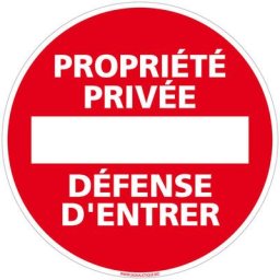 Signaletique.biz France - Panneau de Signalisation pvc 1 mm. Panneau Interdiction. Panneau Parking,