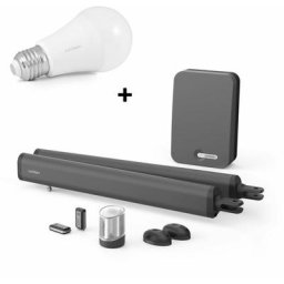 Kit motorisation connectée à vérins pour portail à battants Teha Connect et son ampoule connectée -