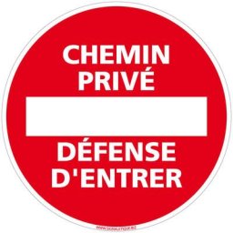 Signaletique.biz France - Panneau de Signalisation Autocollant. Panneau Interdiction. Panneau