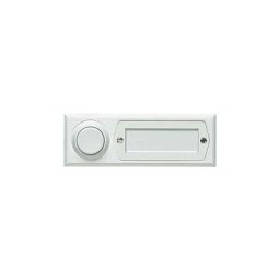 51013 Bouton de sonnette avec porte-nom simple blanc 12 V/1,5 a - Grothe