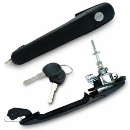 Poignée de Porte Extérieure Avant Gauche/Droite + Serrure Barillet Conducteur Chauffeur Passager +