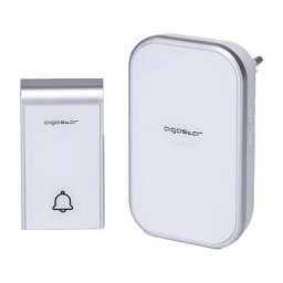 Aigostar - sonnette numérique sans fil IP44 maison bureau blanc/argent 7933