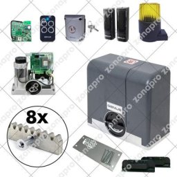 Faac Genius Kit Automatisme Portail Coulissant blizzard 500kg 230v Crémaillère - mètres crémaillère