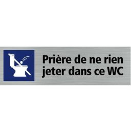 Signaletique.biz France - Pictogramme ne rien jeter dans ce wc (Q0129). Signalisation Porte - 170 x
