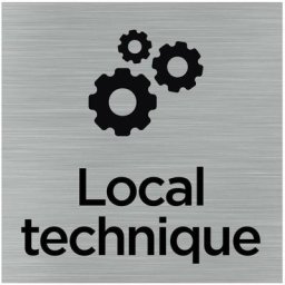 Signaletique.biz France - Pictogramme Local technique (Q1025). Signalisation Porte 150 x 150 mm.