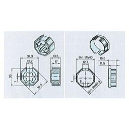 Adaptateur pour moteur standard - Modele : Octo 40 - Diam moteur : 40 - Diamètre tube : 40 Becker