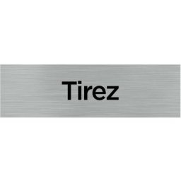 Signaletique.biz France - Pictogramme tirez (Q0080). Signalisation Porte - 170 x 50 mm