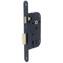 Serrure à larder Multibat à pêne dormant et demi tour axe 50mm t/no bout rond gauche JPM