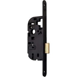 Serrure à larder à pêne dormant axe 40mm finition noir - JPM - 000200-02-0B