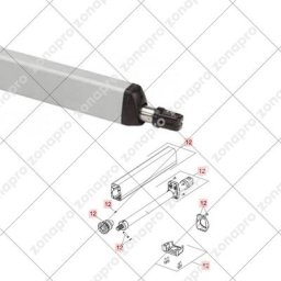 Ensemble de Tube de tige avant en acier inoxydable 300MM pour remplacement de moteur 415 FAAC