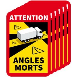 Signaletique.biz France - Autocollants Attention Angles Morts Poids Lourds (M0374). Autocollant