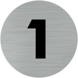 Signaletique.biz France - Pictogramme chiffre 1 (Q0304). Numéro de porte 1. Autocollant souple