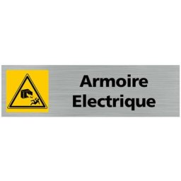 Signaletique.biz France - Pictogramme Armoire Electrique (Q0201). Signalisation Porte - 170 x 50 mm