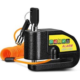 Antivol Bloque Disque Moto Alarme 110db Antivol Moto, Alarm Disc Lock Electrique avec 1.5m Câble